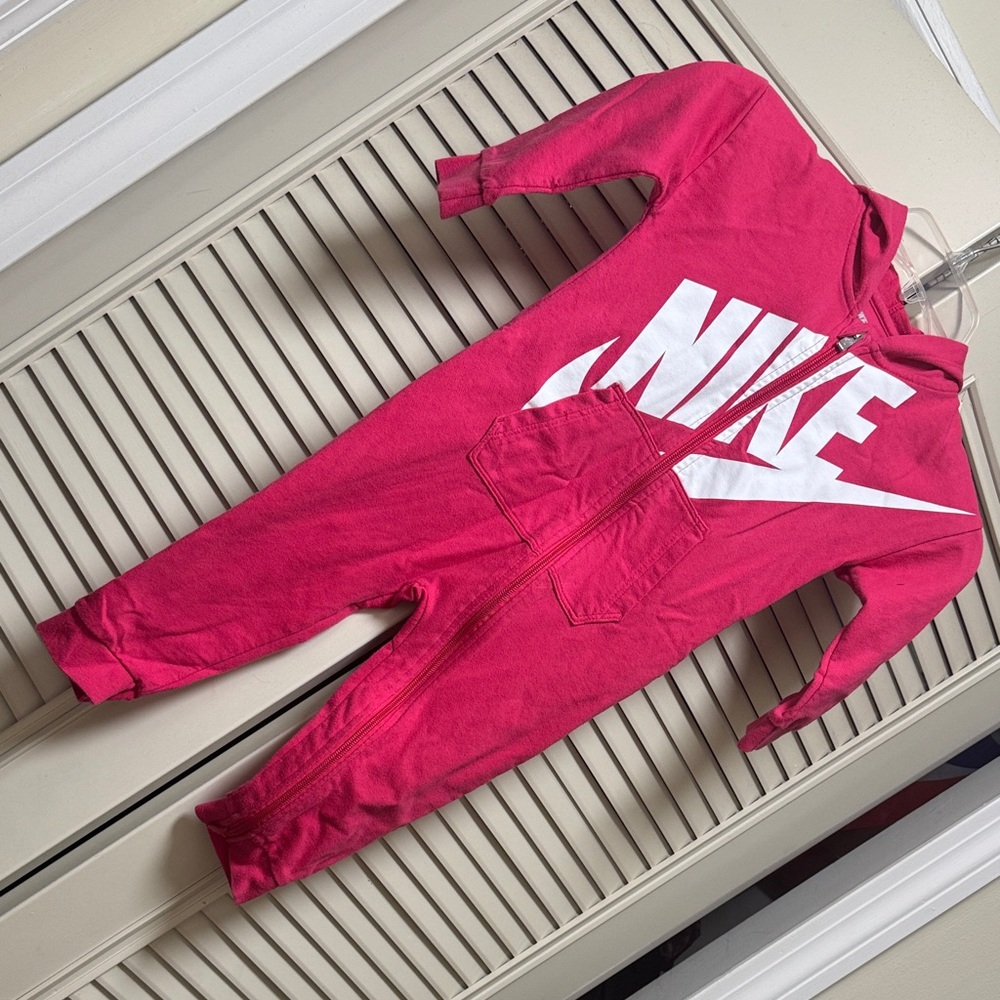 Nike Fuchsia Baby Jumpsuit with White Logo